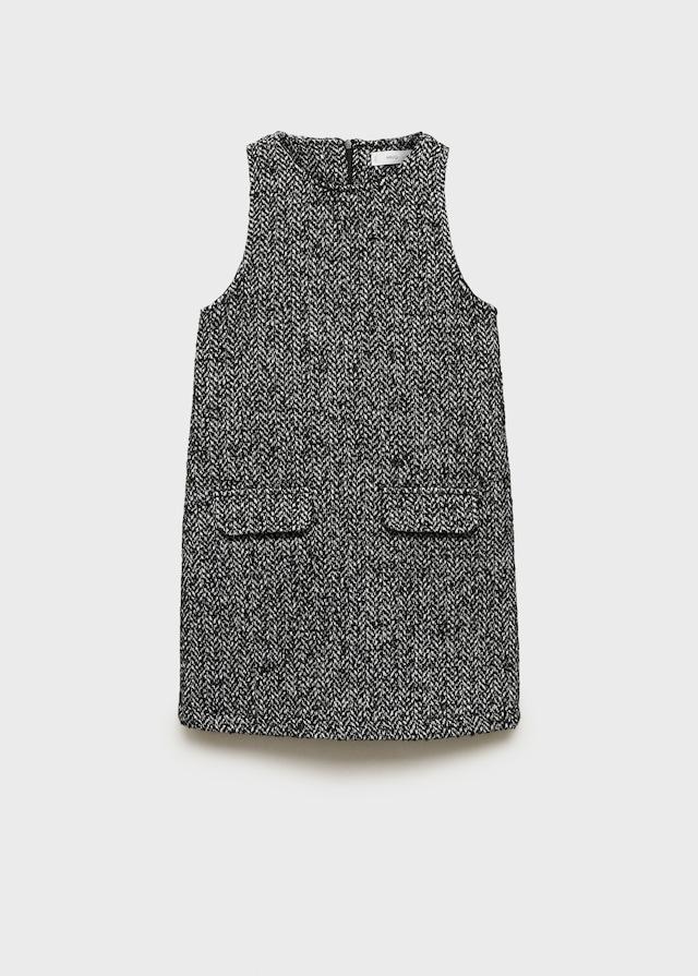 Mango Latzrock Mit Fischgrätmuster