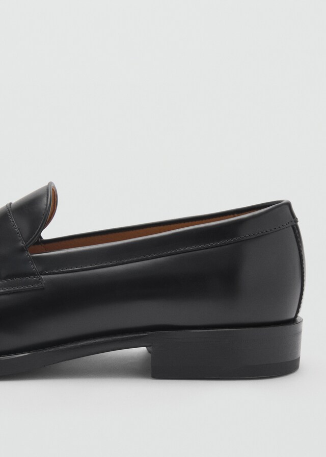 Mango Leder-Mokassins Mit Maskendetail