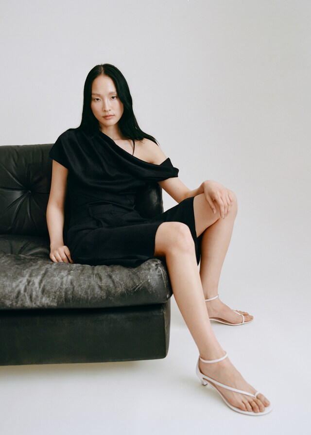 Mango Leder-Riemensandale