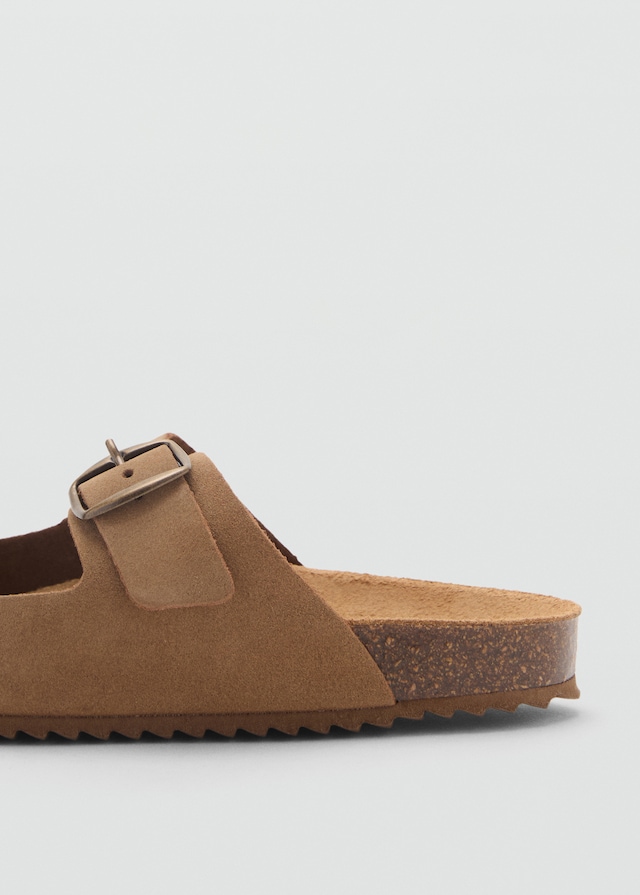 Mango Ledersandalen Mit Schnallen