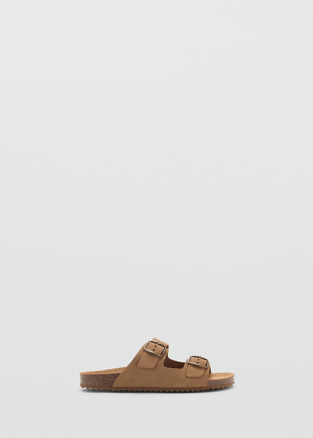 Mango Ledersandalen Mit Schnallen