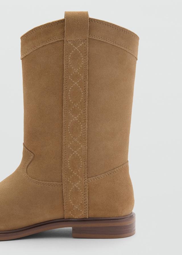 Mango Lederstiefel Mit Hohem Schaft