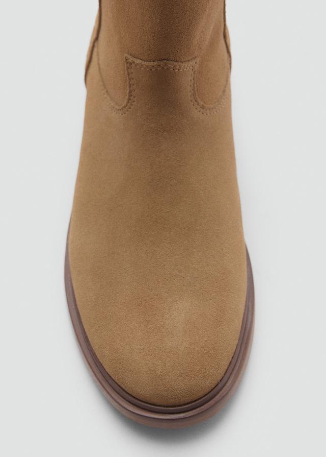 Mango Lederstiefel Mit Hohem Schaft