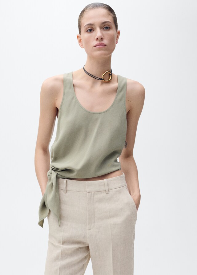 Mango Leinen-Anzughose