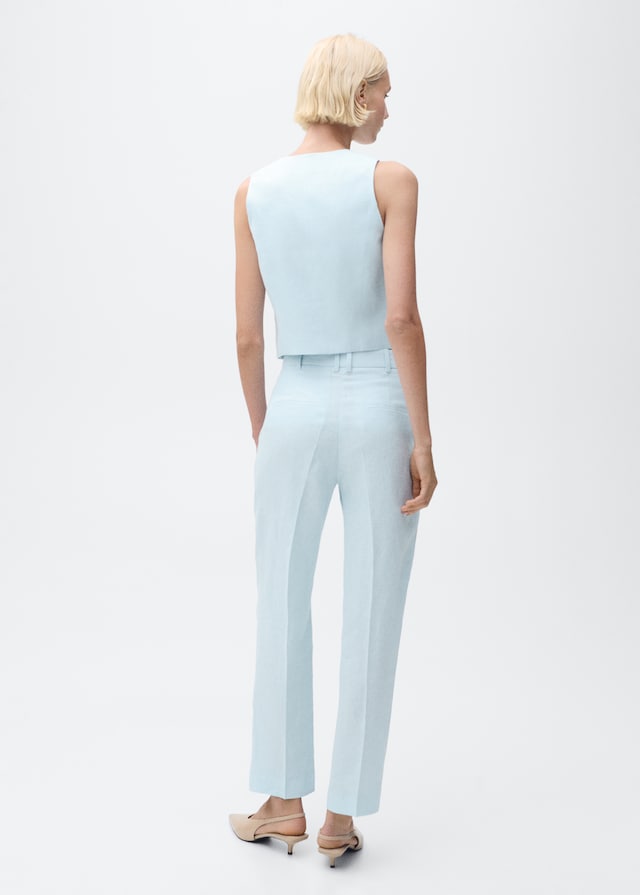 Mango Leinen-Anzugweste