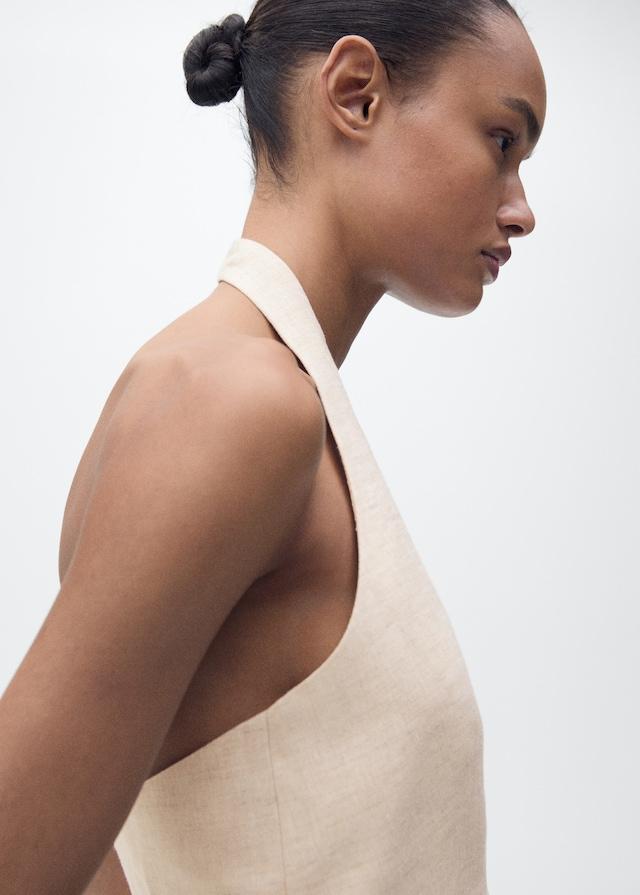 Mango Leinen-Anzugweste