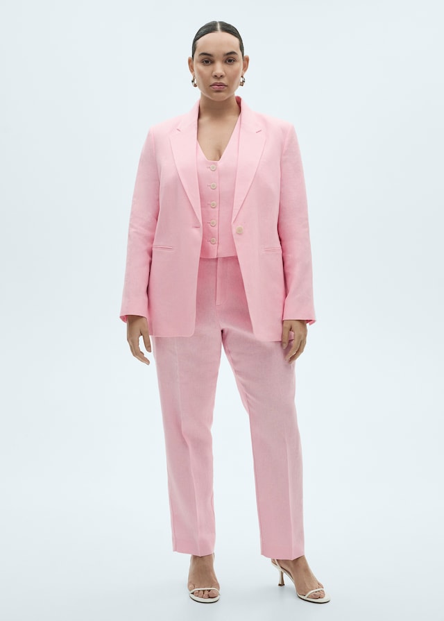 Mango Leinen-Anzugweste