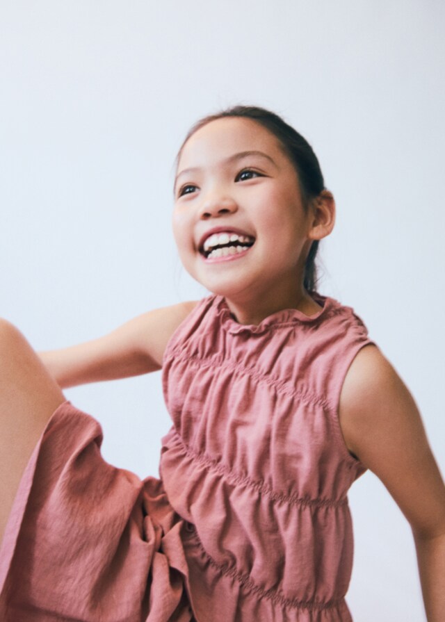 Mango Leinen-Top Mit Gerafften Details