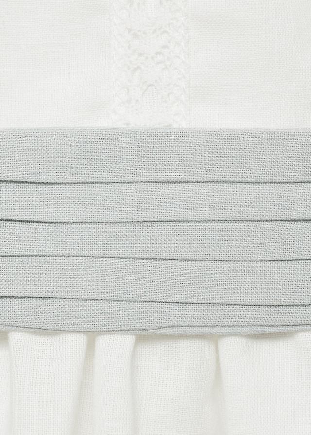 Mango Leinenkleid Mit Schleife