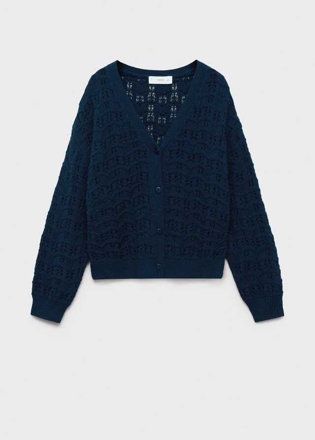 Mango Lochstrickjacke