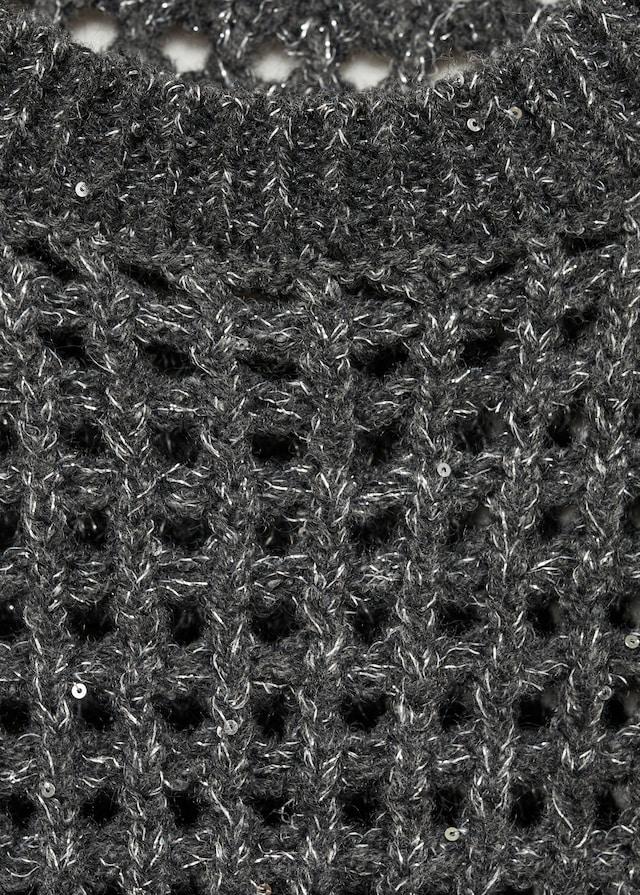 Mango Lochstrickpullunder Aus Lurex