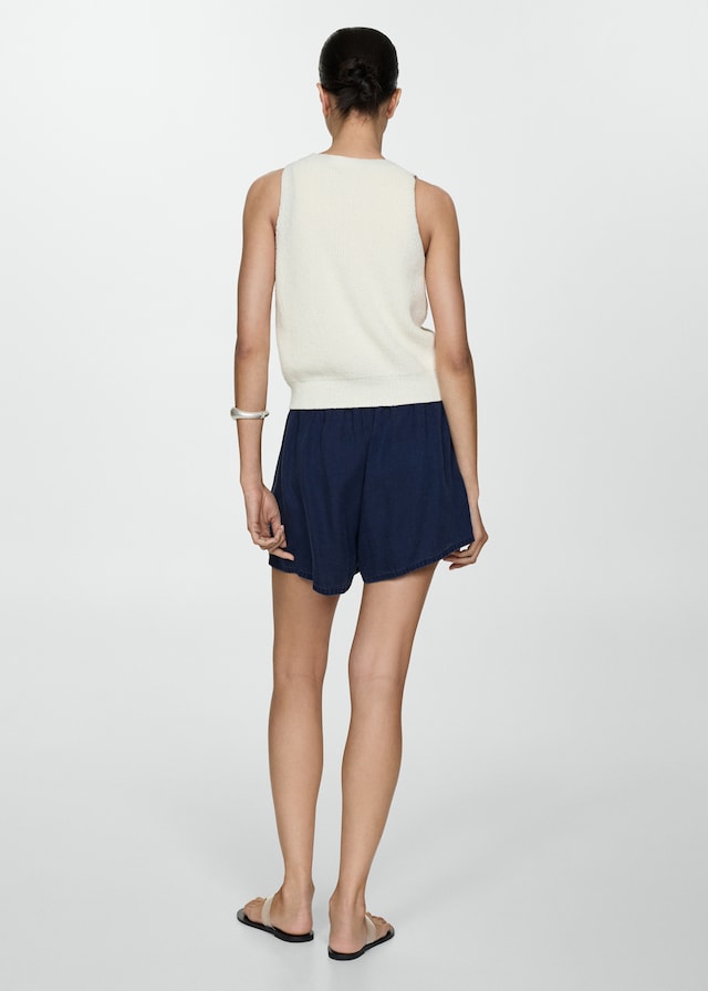 Mango Lyocell-Shorts Mit Stretchbund