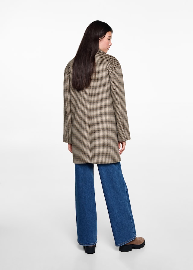 Mango Mantel Mit Hahnentrittmuster