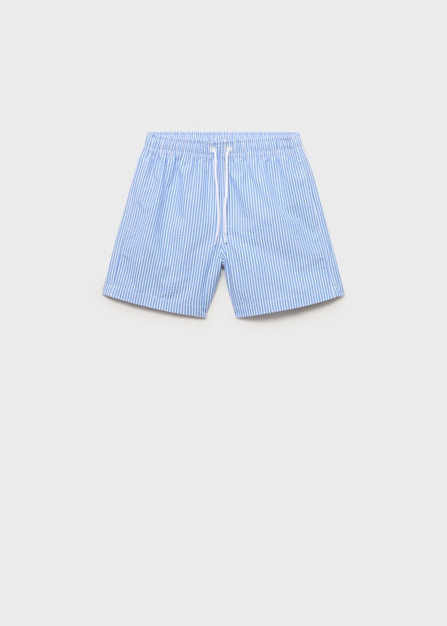 Mango Mehrfarbig Gestreifte Badeshorts