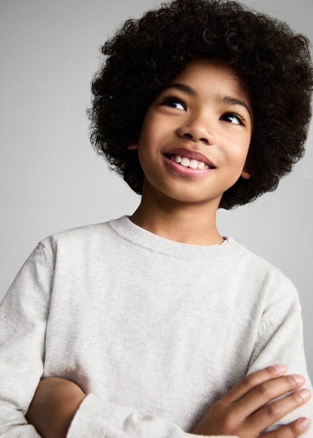 Mango Melierter Baumwollpullover