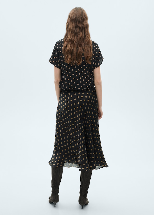 Mango Midi-Rock Mit Polka Dots