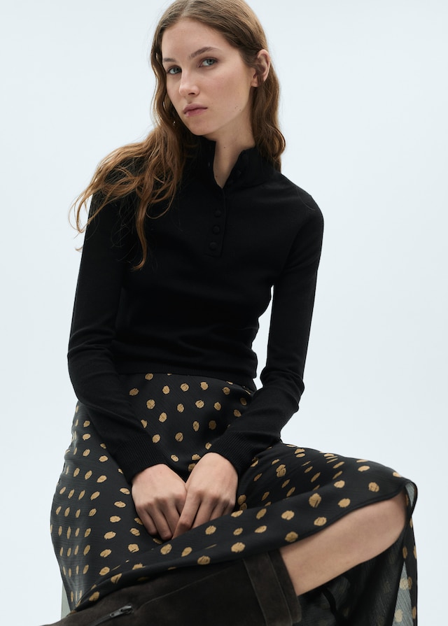 Mango Midi-Rock Mit Polka Dots