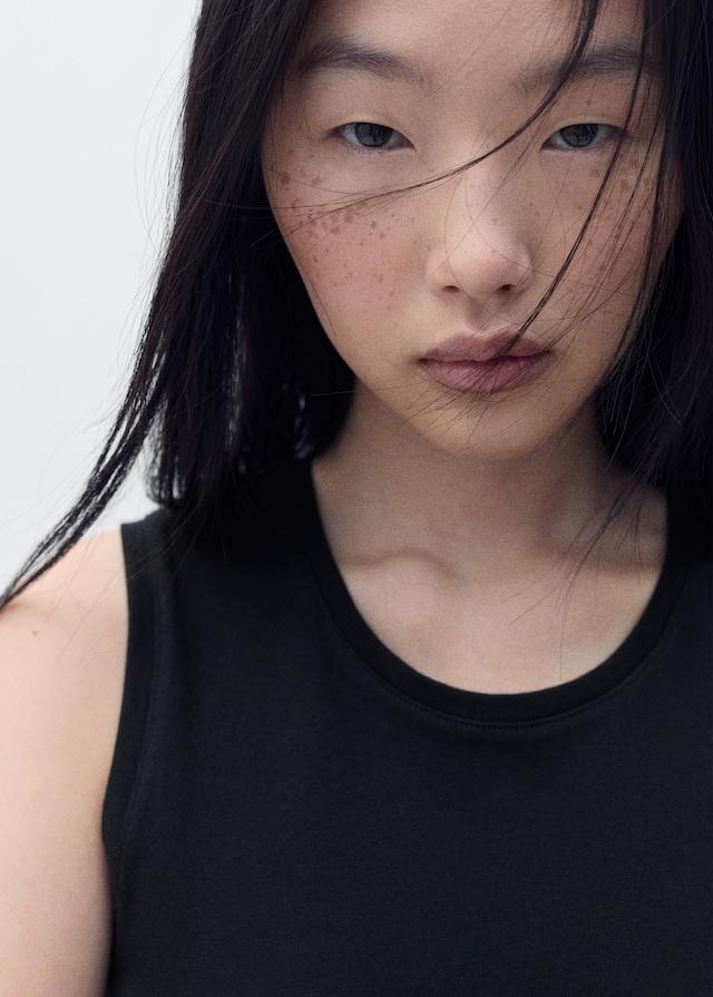 Mango Midikleid Aus Baumwolle Mit Knotendetail