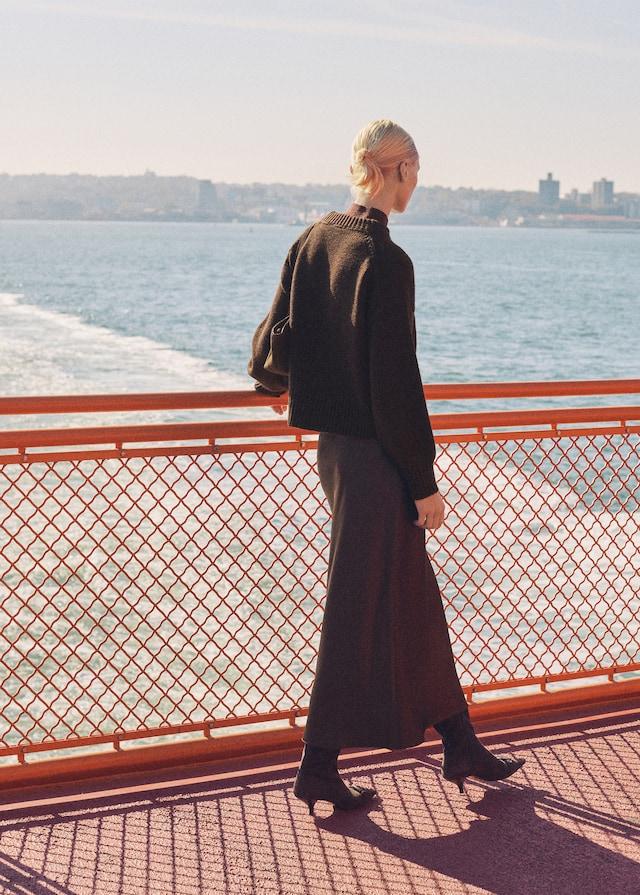 Mango Midirock Mit Satin-Effekt