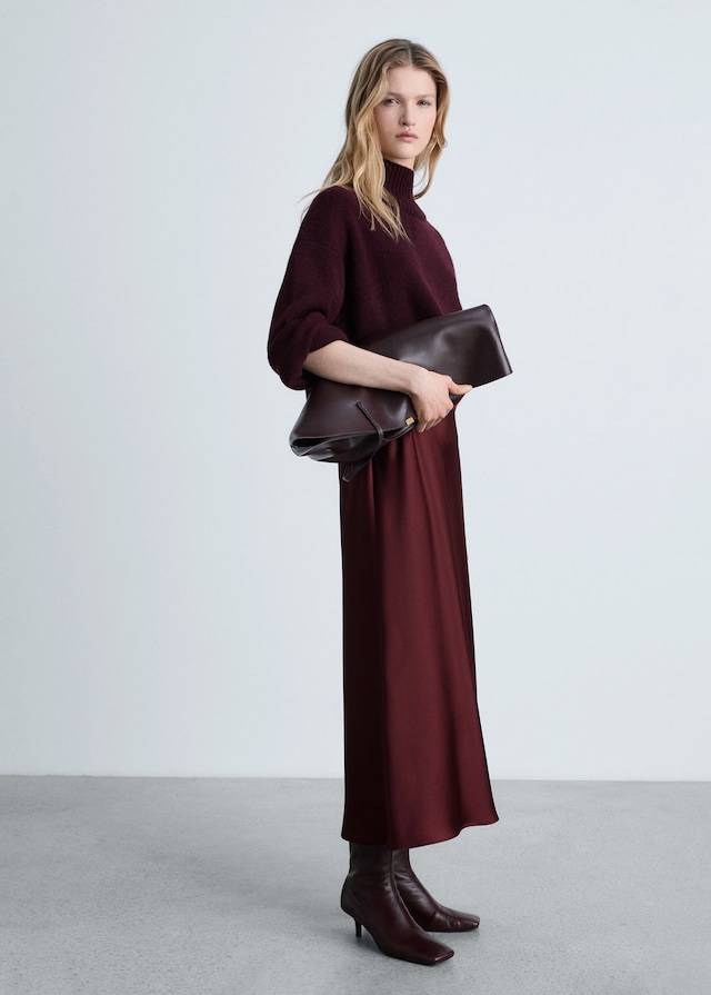 Mango Midirock Mit Satin-Effekt