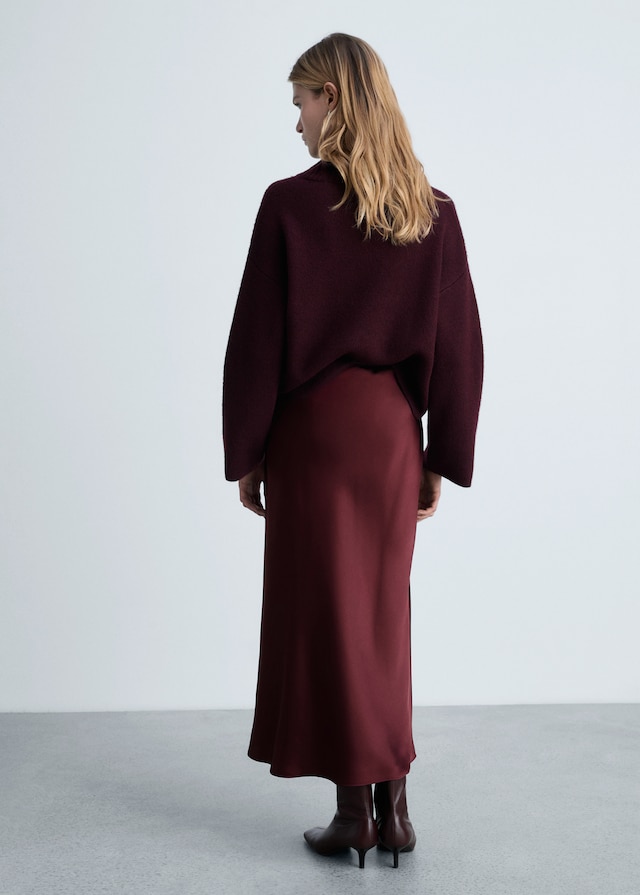 Mango Midirock Mit Satin-Effekt