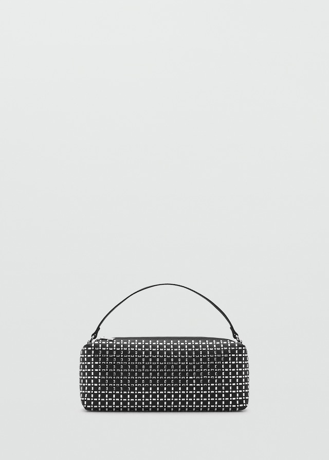 Mango Mini-Bag Mit Kristallsteinverzierung