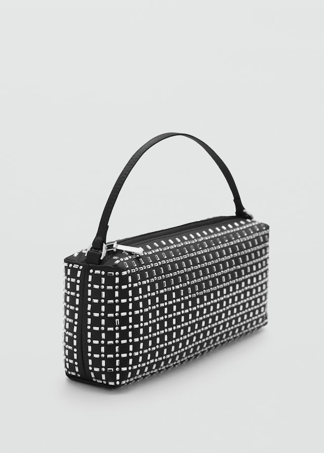 Mango Mini-Bag Mit Kristallsteinverzierung