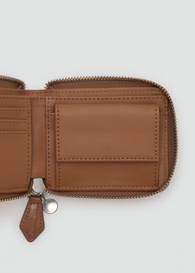 Mango Mini-Brieftasche Mit Krokoleder-Effekt