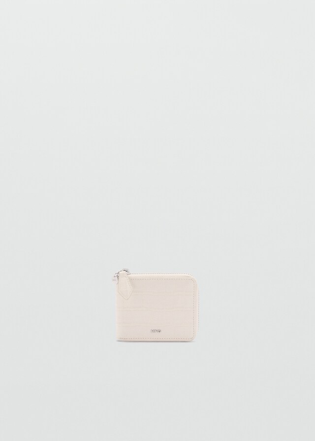 Mango Mini-Brieftasche mit Krokoleder-Effekt