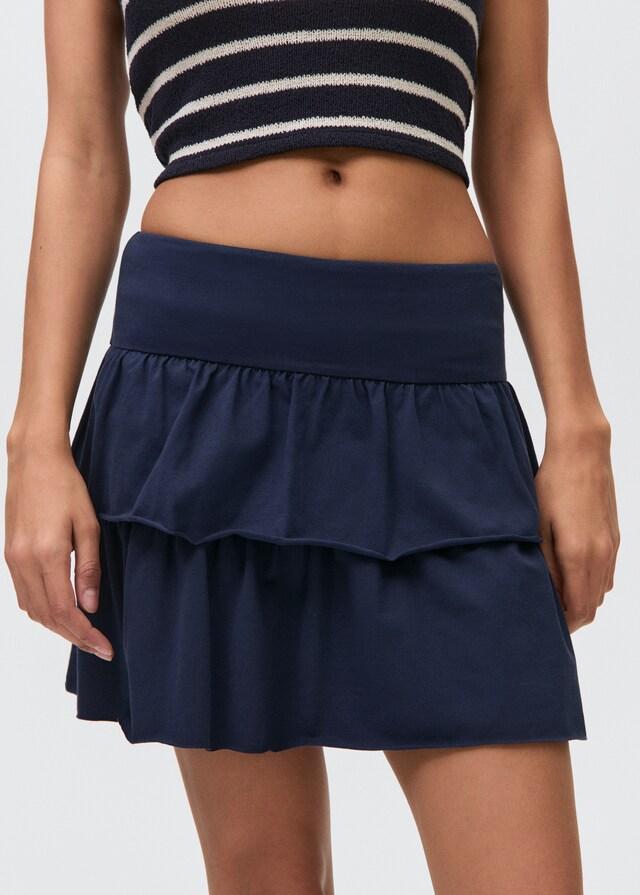 Mango Minirock Mit Rüschen