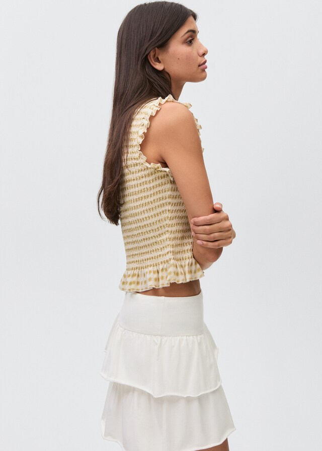 Mango Minirock mit Rüschen