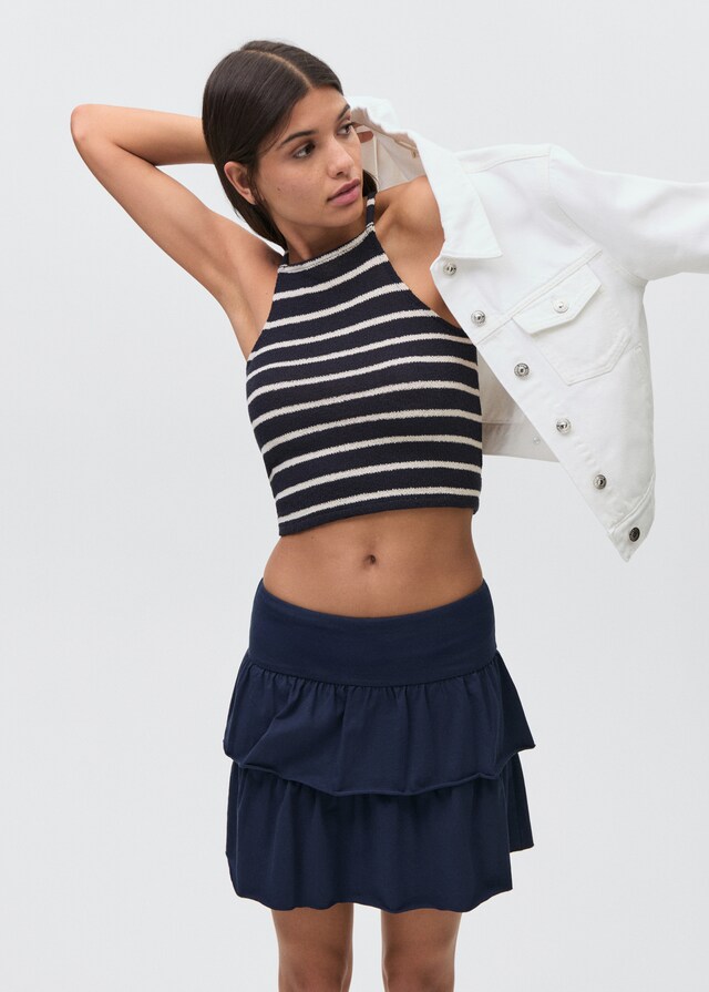 Mango Minirock mit Rüschen