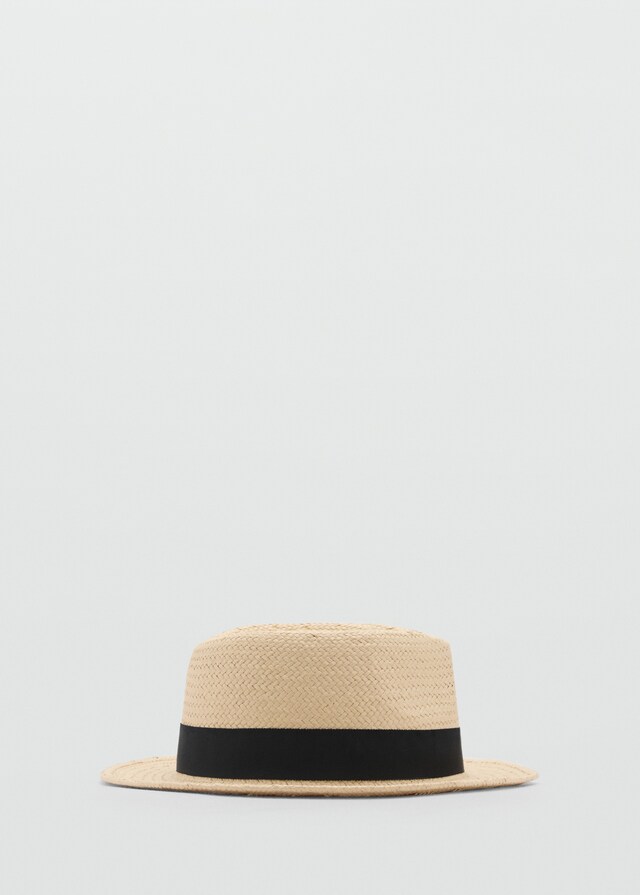 Mango Naturfaser-Hut Mit Schleife