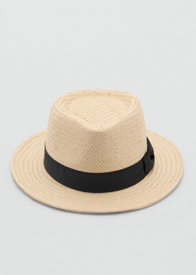Mango Naturfaser-Hut mit Schleife