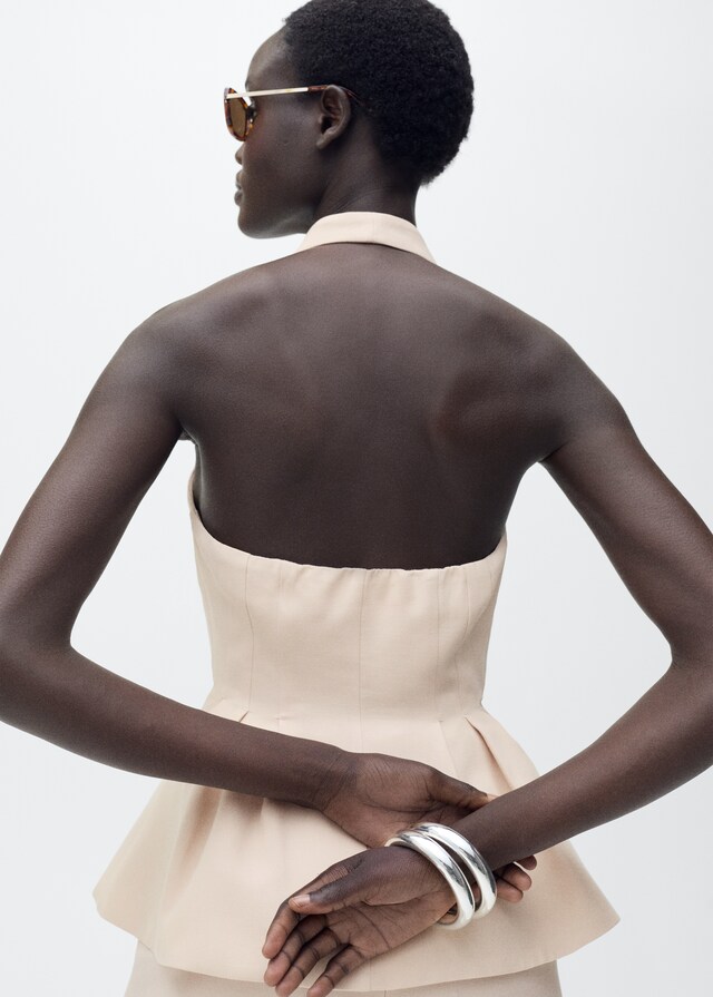 Mango Neckholderweste Mit Abnähern