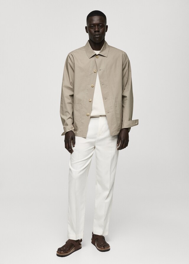 Mango Overshirt Aus 100 % Baumwoll-Popeline