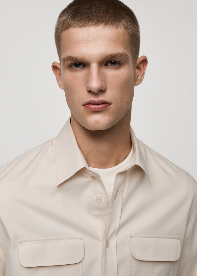 Mango Overshirt Aus Baumwoll-Twill Mit Taschen