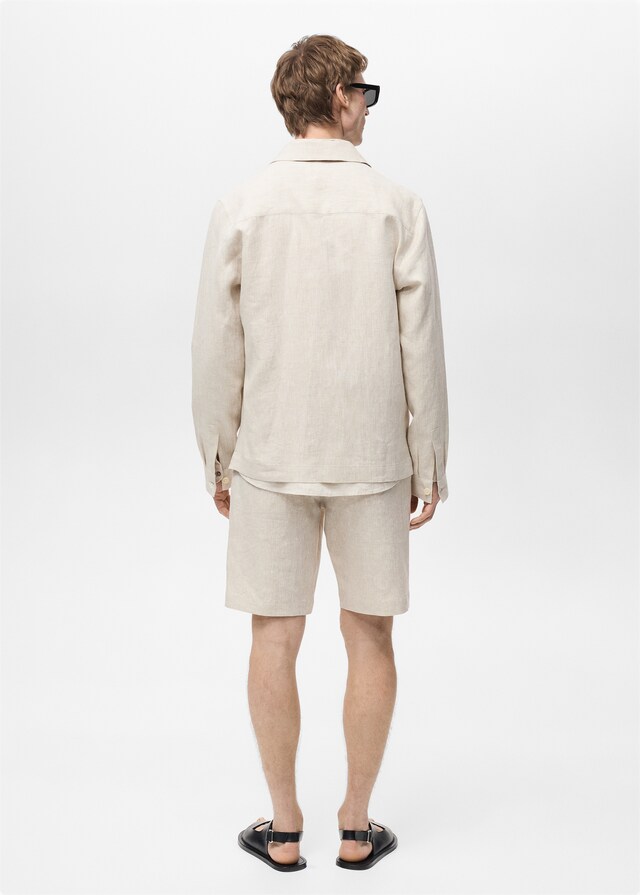 Mango Overshirt Mit Taschen Aus 100 % Leinen