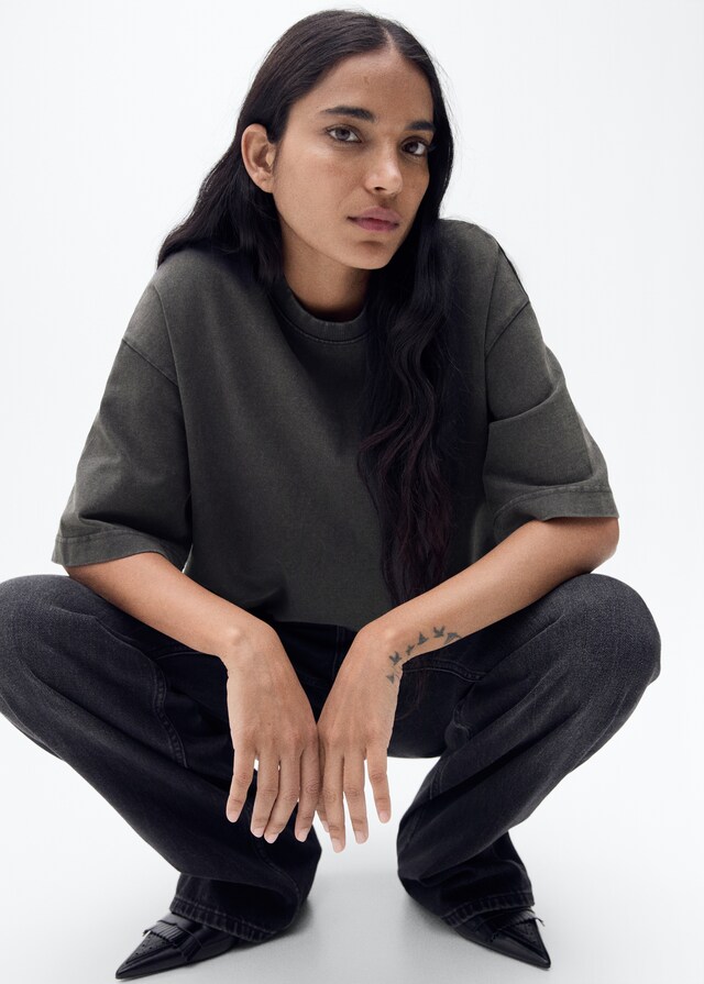 Mango Oversize Baumwoll-T-Shirt