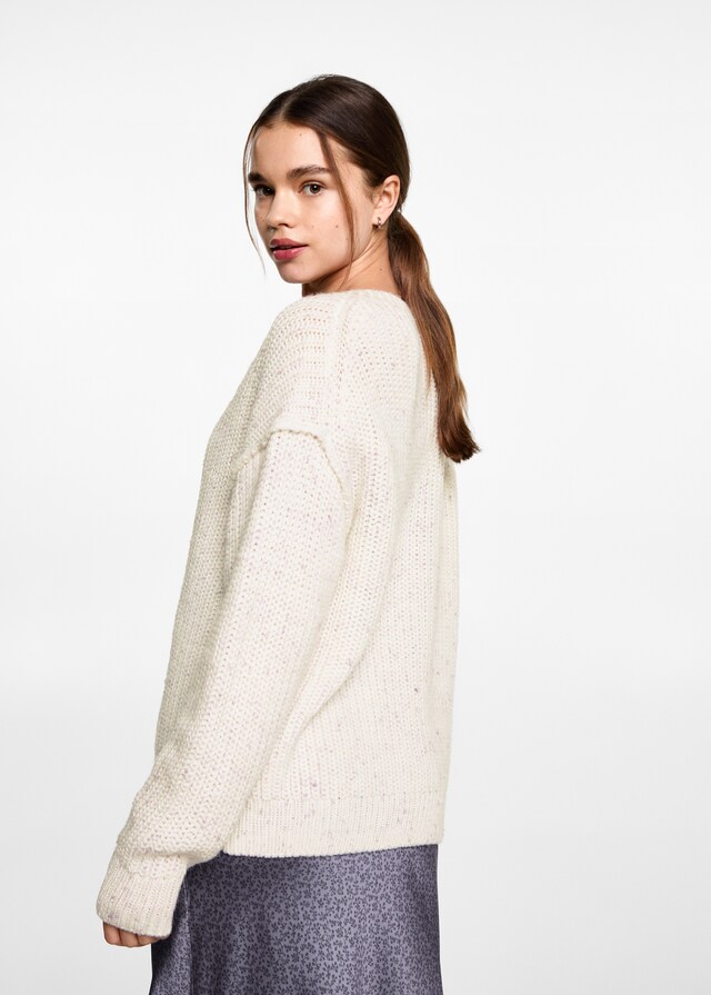 Mango Oversized-Pullover Mit V-Ausschnitt