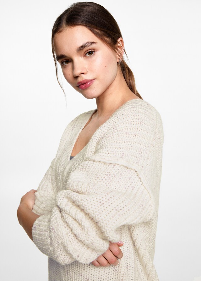 Mango Oversized-Pullover Mit V-Ausschnitt