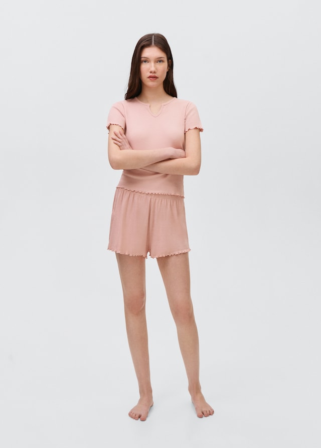 Mango Pack Kurzer Baumwoll-Pyjama