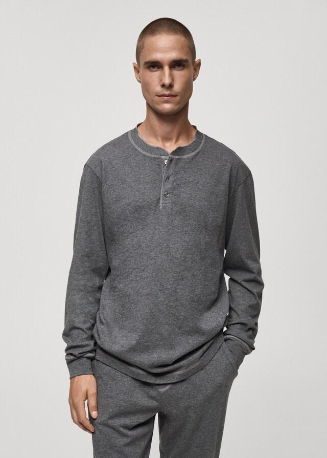 Mango Pack mit langem Pyjama aus 100 % Baumwolle