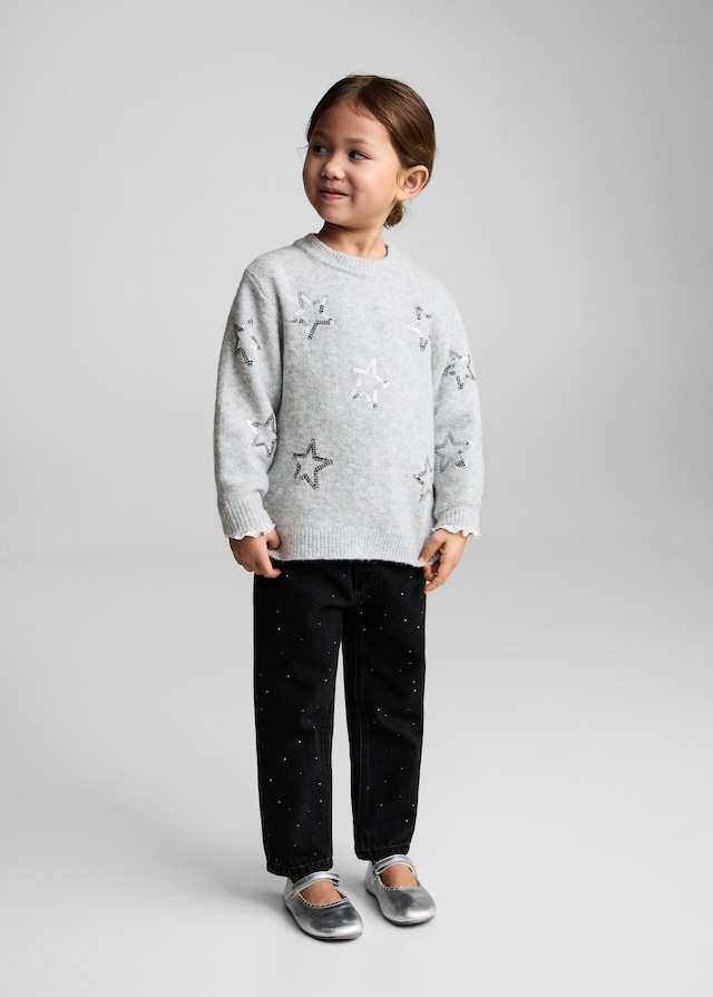 Mango Paperbag-Jeans Mit Glitzer