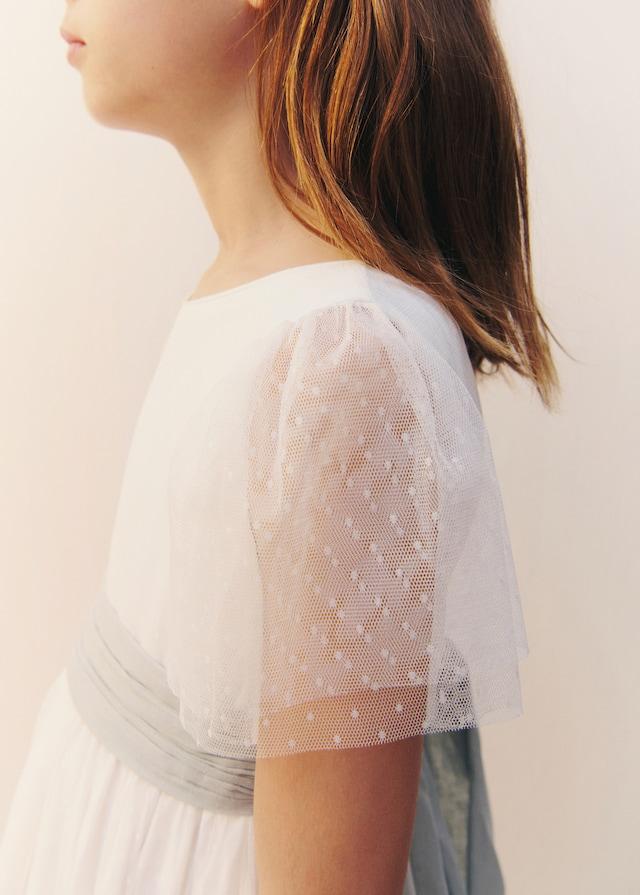 Mango Plumetis-Kleid Mit Schleife