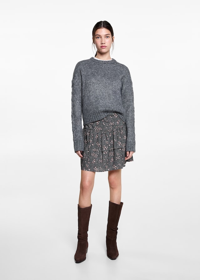 Mango Printrock Mit Rüschen