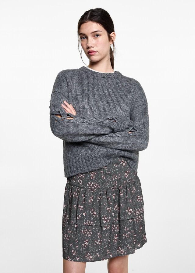 Mango Printrock mit Rüschen