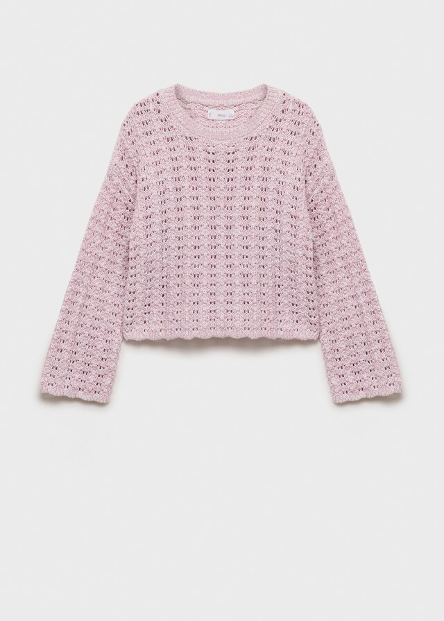 Mango Pullover mit Lochstrickmuster