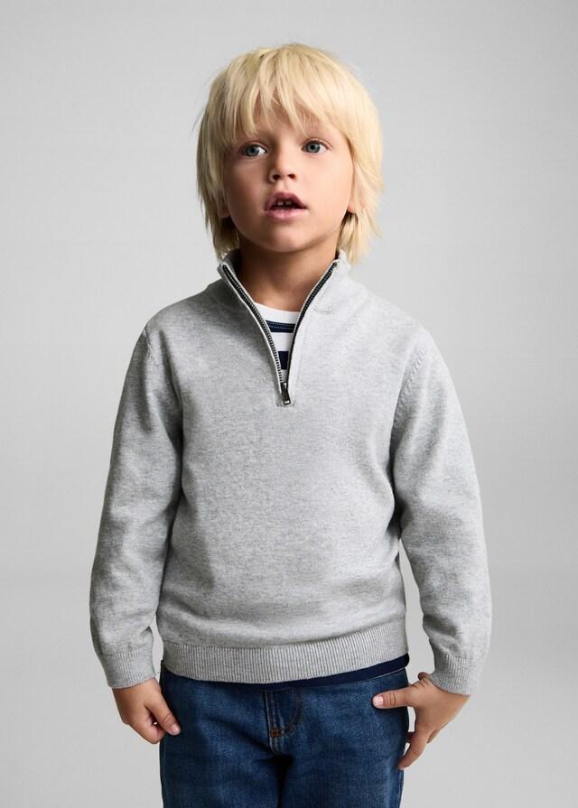 Mango Pullover mit Zip-Kragen