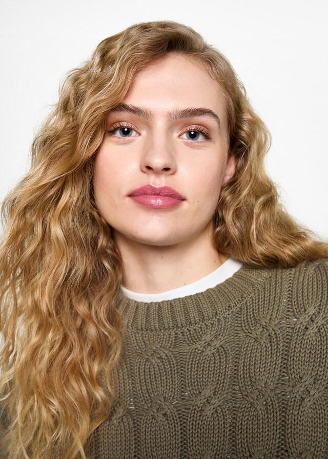 Mango Pullover Mit Zopfmuster